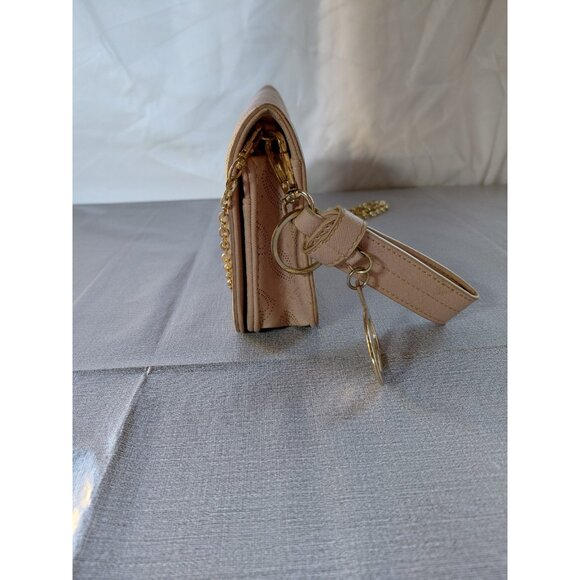 Bebe Shoulder Bag Chain Strap Pocketbook Brand Spellout Blush Pink Vegan Leather - Picture 7 of 16